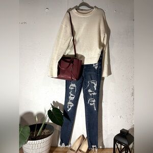 Women’s off-white American Eagle Sweater